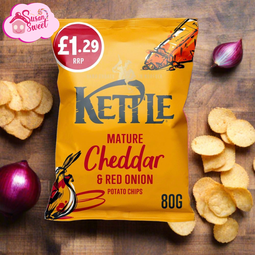 KETTLE Mature Cheddar & Red Onion Chips