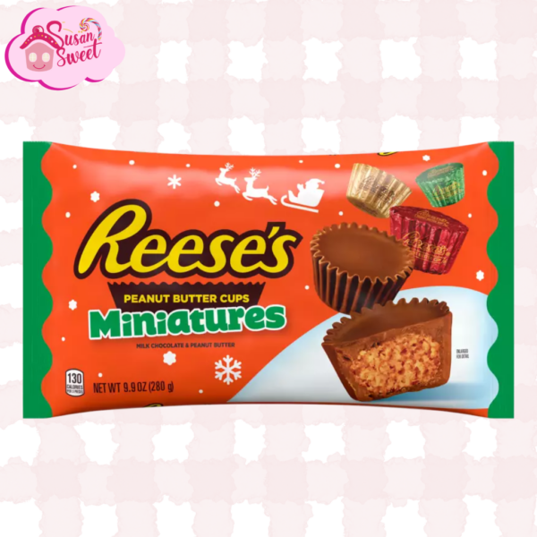 REESE'S Holiday Milk Chocolate Miniatures Peanut Butter Cups