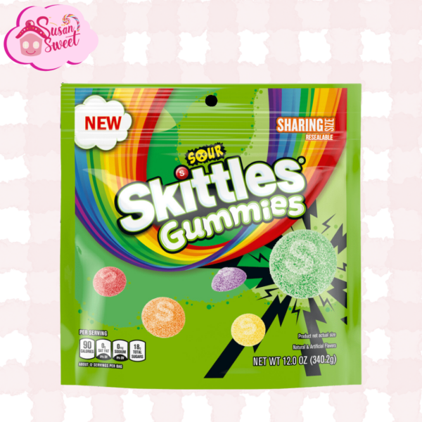 SKITTLES Sour Gummies Stand Up Pouch